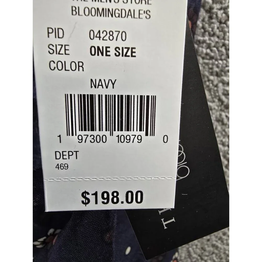 The Men's Store at Bloomingdale's Wool Floral Medallion Italian Scarf OS Navy